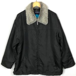 Liz Claiborne Detachable Faux Fur Collar Jacket